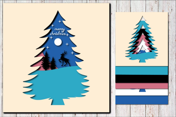 3D Multi Layer Christmas Shadow Box