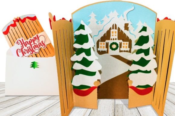 Christmas Gate Pop Up Card – A Festive 3D SVG for Real Crafting Projects