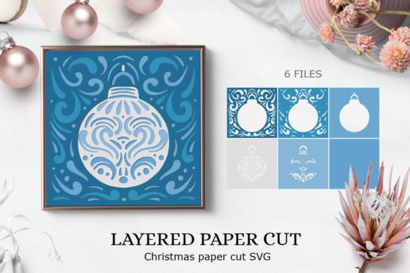 Christmas Layered Paper Cut 3D SVG for Festive Design Projects