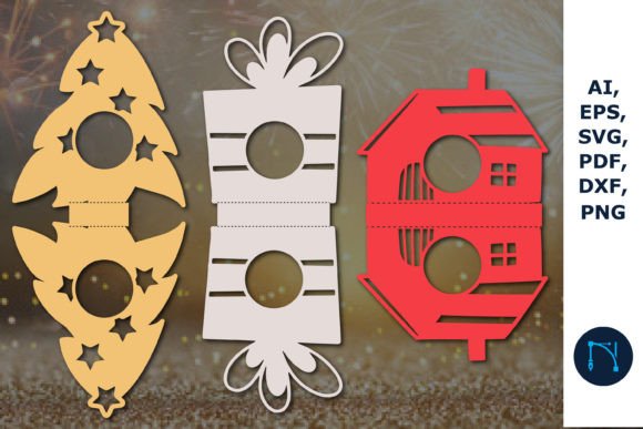Christmas Lollipop Holder SVG Bundle: Festive 3D SVG Shapes for Blog & Editorial Design