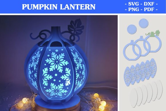 Christmas Snowflake Pumpkin Lantern: A 3D SVG Shape for Festive Blog Design