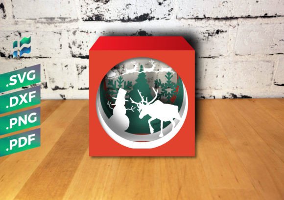 Christmas Tree 3D Shadow Box Paper Cut – A 3D SVG Christmas Design for Bloggers and Publishers
