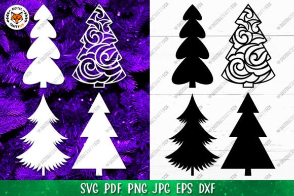 Christmas Tree Mandala Paper Cut SVG: Elegant Graphics for Festive Branding