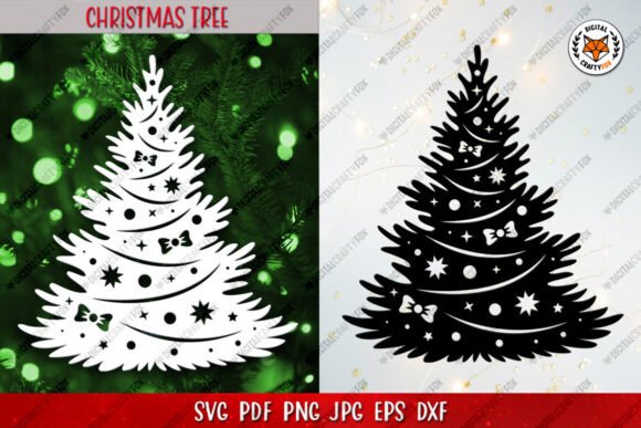 Christmas Tree Paper Cut SVG