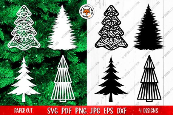 Christmas Tree Paper Cut SVG: A Festive Graphic for Bloggers & Digital Publishers