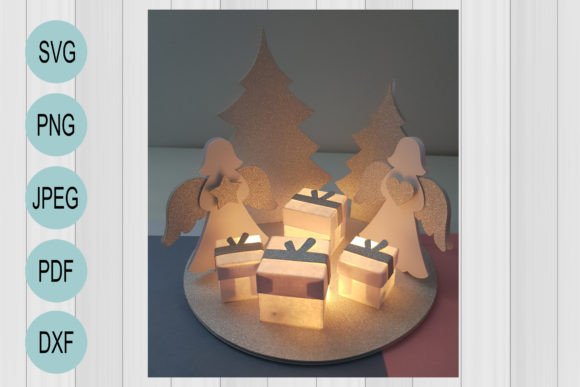 Christmas Winter Wonderland Template: A 3D SVG Design for Festive Creative Projects