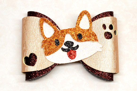 Corgi Bow Template: Festive 3D SVG for Christmas Branding