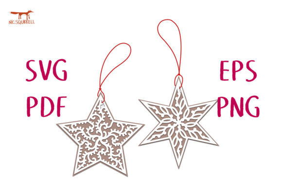 Filigree Star Gift Tags or Ornaments SVG – A Festive 3D SVG for Christmas and Year-Round Design Projects