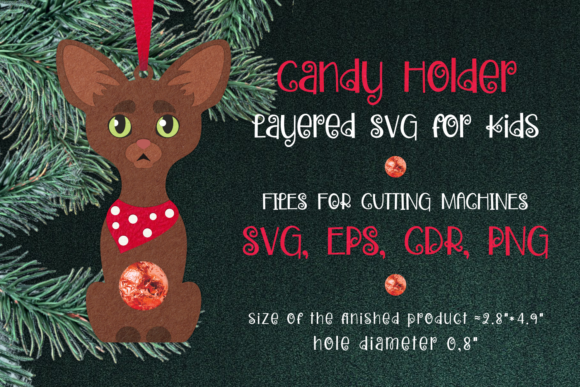 Havana Cat Christmas Ornament Template