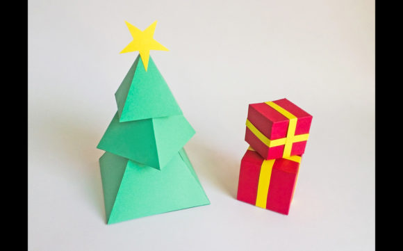 Papercraft Christmas Tree 3D SVG for Festive Digital Products