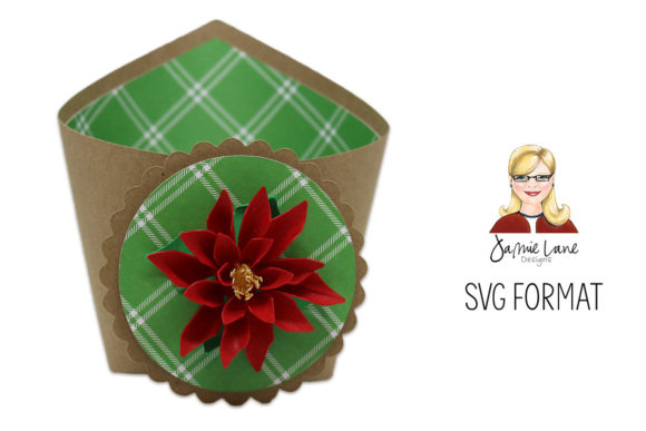 Poinsettia Wrap Box: A Festive 3D SVG for Christmas Crafting