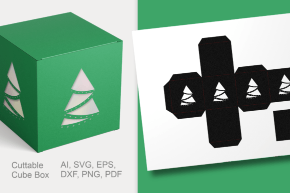 X-mas Trees Cube Gift Box Template SVG: A Practical Review for Digital Sellers